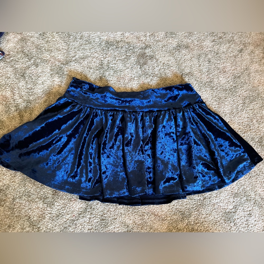 Iheartraves velvet mini skirt